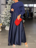 Women's Knitted Sweater And Satin Slip Dress Two-piece Set