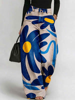 Vaqueros holgados de mujer con estampado floral vintage