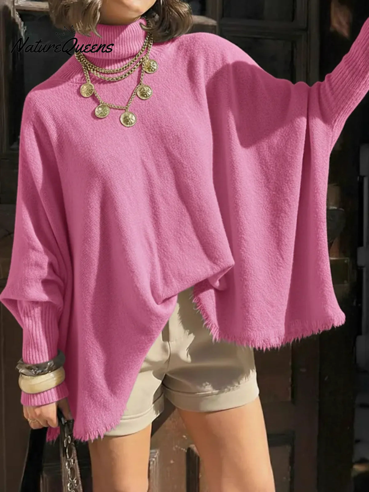 Women's Loose And Comfortable Turtleneck Sweater