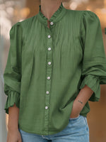 Patchwork Lace Linen And Cotton Shirt