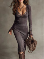 Bohemian Patchwork Lace-knit Dress