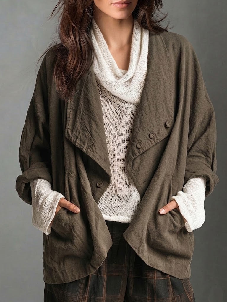 Relaxed, Laid-back Cotton-linen Jacket