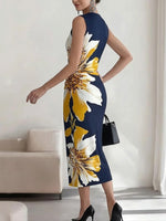 Women's V-neck Elegant Printed Dress