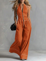 🔥 Casual Zippered Cotton Jumpsuit — The Ultimate Everyday Must-Have