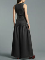 Casual Denim Wide-leg Jumpsuit