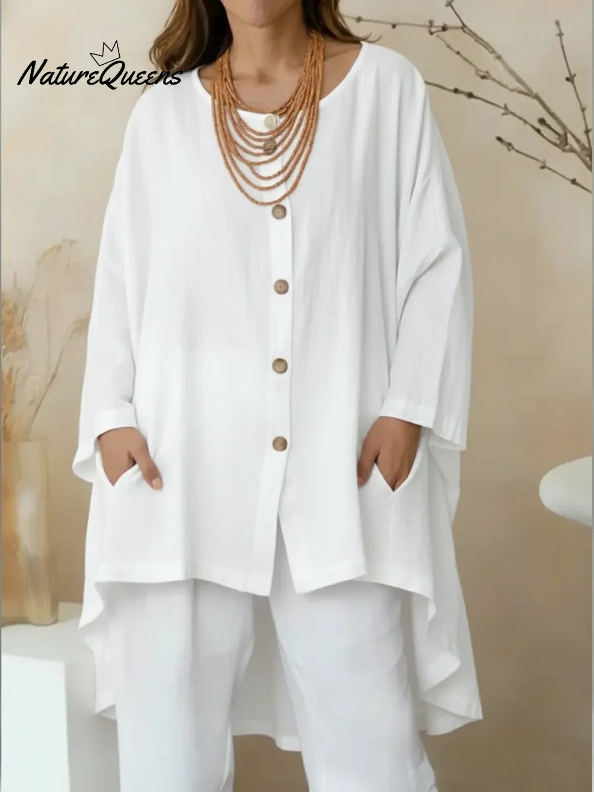 Women's Loose And Comfortable Linen And Cotton Shirt