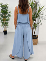 Women's Flowy Waist-cinching Strappy Jumpsuit