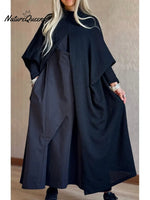 Women's Loose-fitting Knit Dress With Front Center Slit