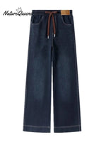 Pantalones casuales de algodón elástico para mujer con cintura elástica.