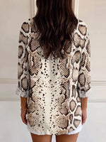 Women's Animal Textures Print Casual Long-sleeve Shirt
