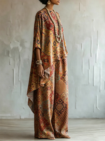 Elegant & Artistic Classic Totem Print Two-piece Set