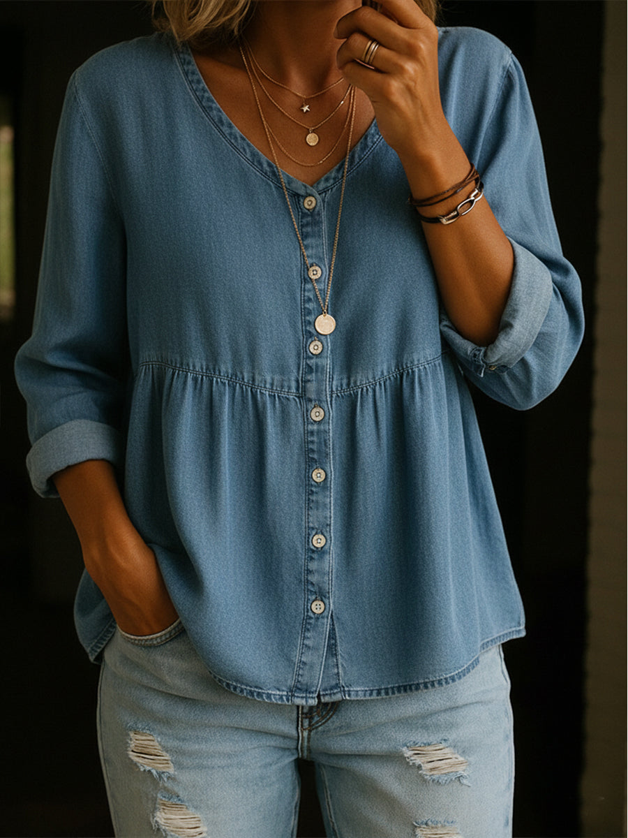 Casual And Cozy Denim Shirt