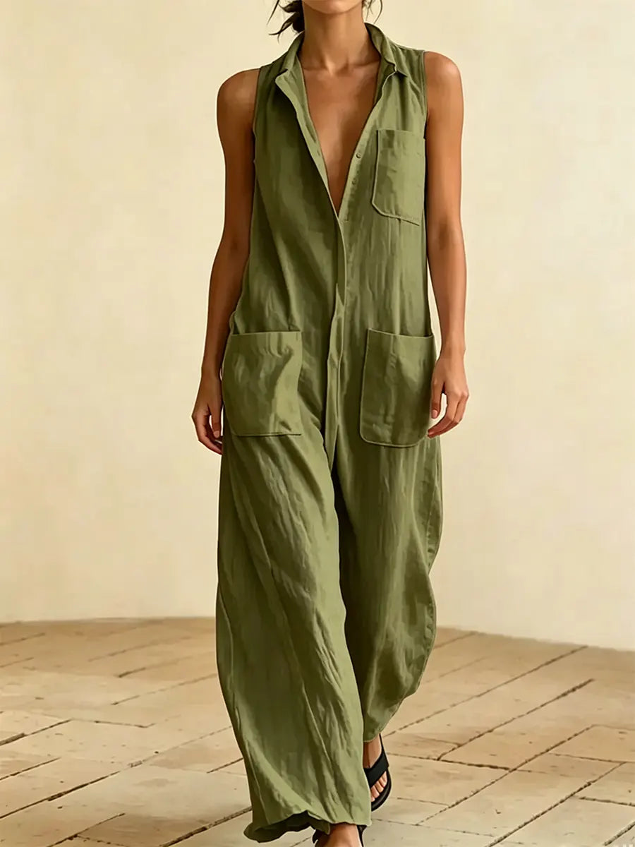 Minimalist And Casual Loose Jumpsuit