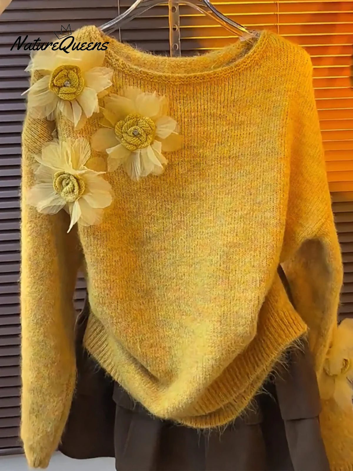 Women's Solid Color Round Neck Casual Loose Knit Top