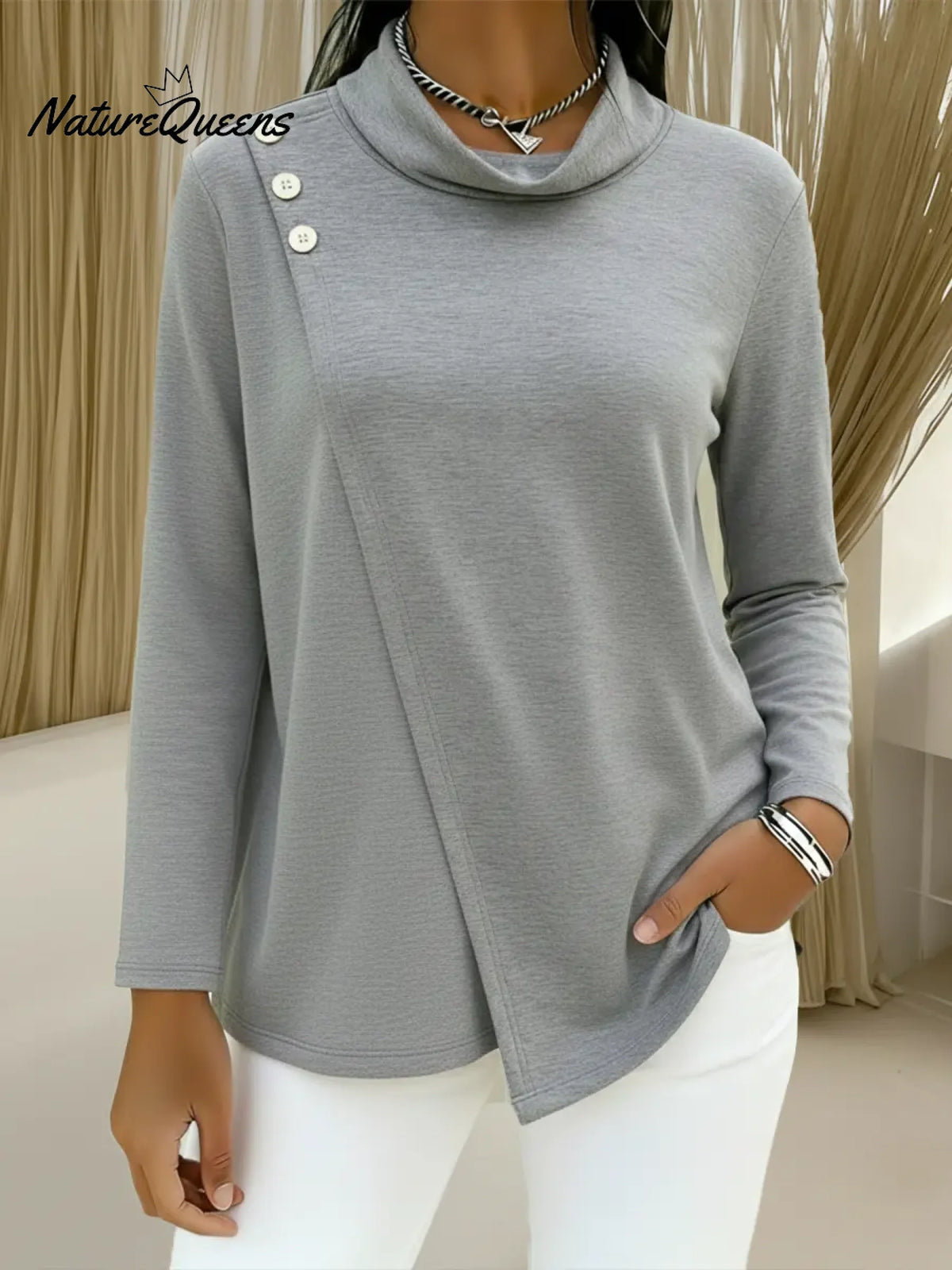 Women's Cozy High-neck Stretch Top