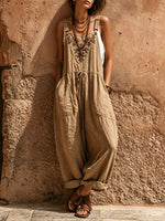 Women's Bohemian Cotton-linen Ethnic Style Jumpsuit