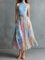 Women's Art Casual Stylish Elegant Sleeveless Dress
