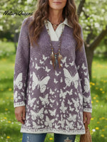 Butterfly Valley Art Print Polo Neck Pullover Sweater