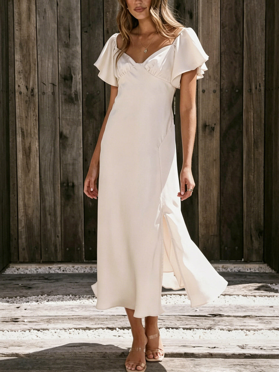 Women's Elegant Art Casual Stylish Short Sleeve Midi Dress