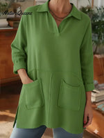 Women's Loose-fitting Casual Linen-cotton Top