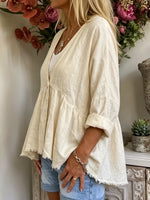 Women's Simple Relaxed Cotton Linen Top