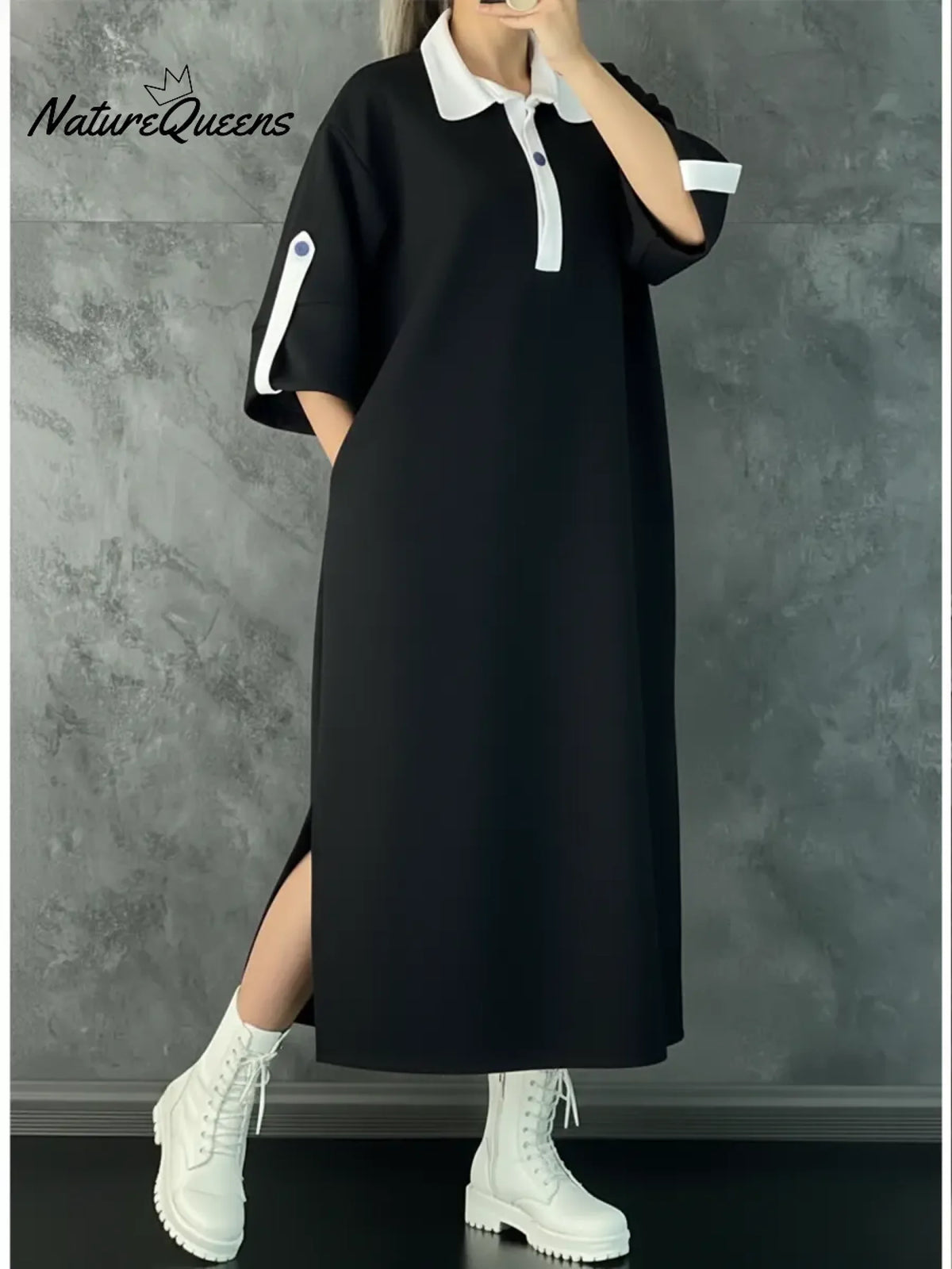 Women's Casual Loose Wool Dress