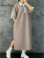 Women's Casual Loose Wool Dress
