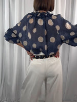 Women's Elegant Polka Dot Print Casual Top