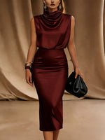 Women's Satin Sleeveless Dress