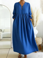 Women's Loose-fitting Linen And Cotton Dress