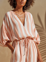 Cozy & Casual Vacation Striped Two-piece Set