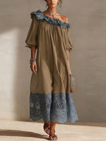 Stylish And Elegant Lace-paneled Dress
