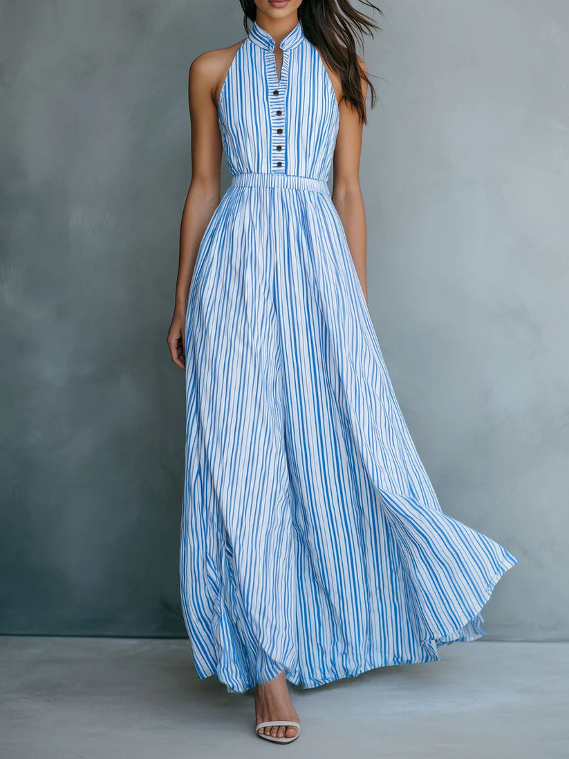 Casual Sleeveless Striped Dress