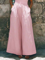 Women's V Collar Art Casual Stylish Comfortable Cotton Linen Jumpsuit