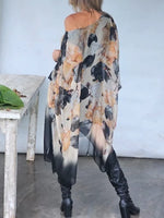 Women's Cozy And Flowing Floral Print Chiffon Top