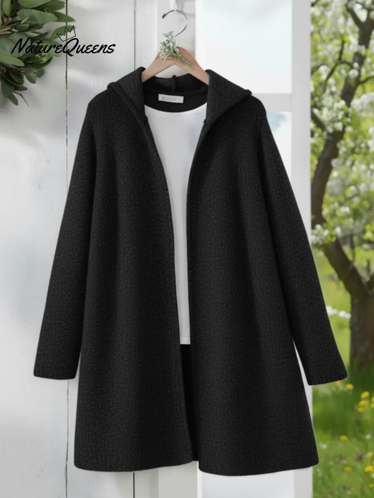 Women's Cozy Hooded Knit Sweater Cardigan