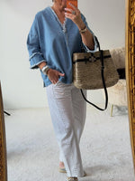 Casual Washed Vintage Denim Shirt