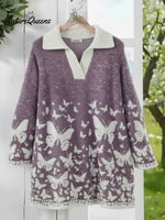 Butterfly Valley Art Print Polo Neck Pullover Sweater