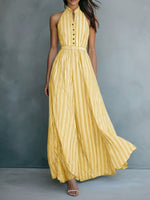 Casual Sleeveless Striped Dress