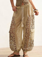 Casual Loose Linen And Cotton Lantern Harem Pants