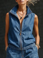 Casual Loose-fit Wide-leg Jeans