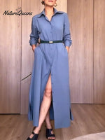 Women's Casual Cotton Shirt Dress