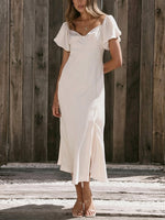Women's Elegant Art Casual Stylish Short Sleeve Midi Dress