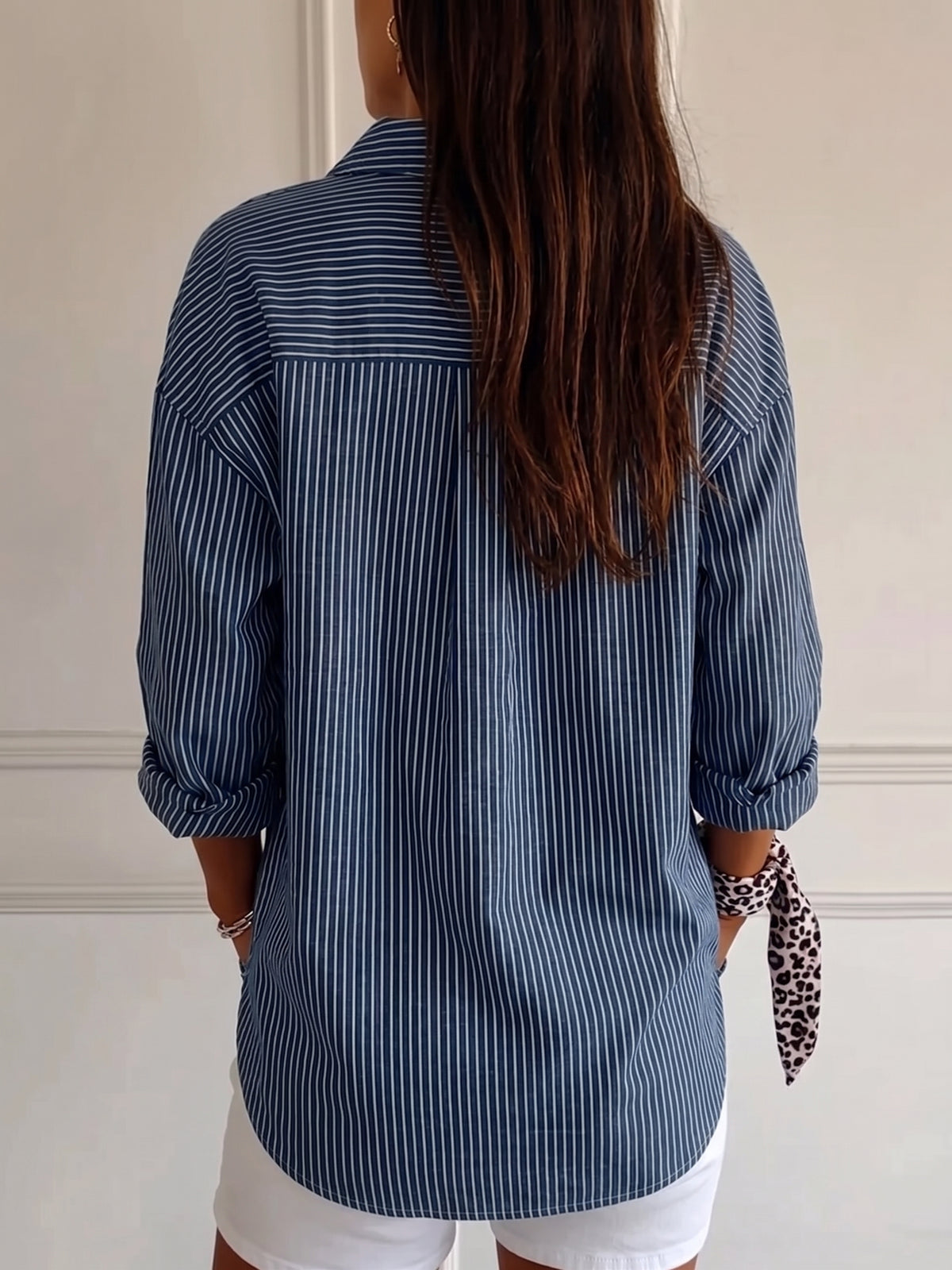 Women's Retro Striped Casual Shirt
