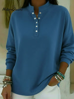 Classic Cozy Stand-collar Cotton Sweatshirt