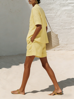 Minimalist & Elegant Loose-fit Cotton-linen Two-piece Set