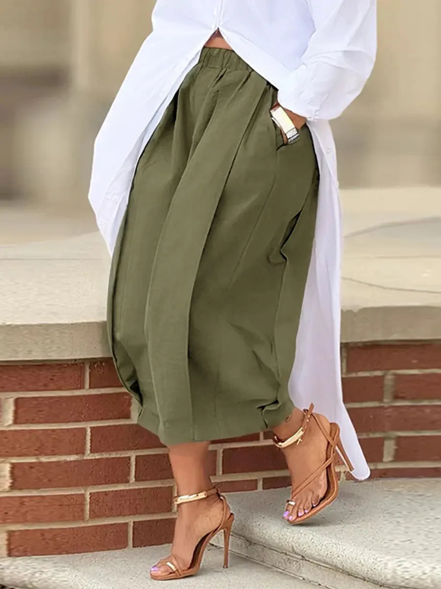 Women's Solid Color Art Stylish Cozy Comfortable Casual Cotton Pants