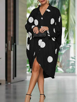 Women's Fashionable Patchwork Polka Dot Cotton Sleeveless Dress