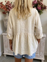 Women's Simple Relaxed Cotton Linen Top