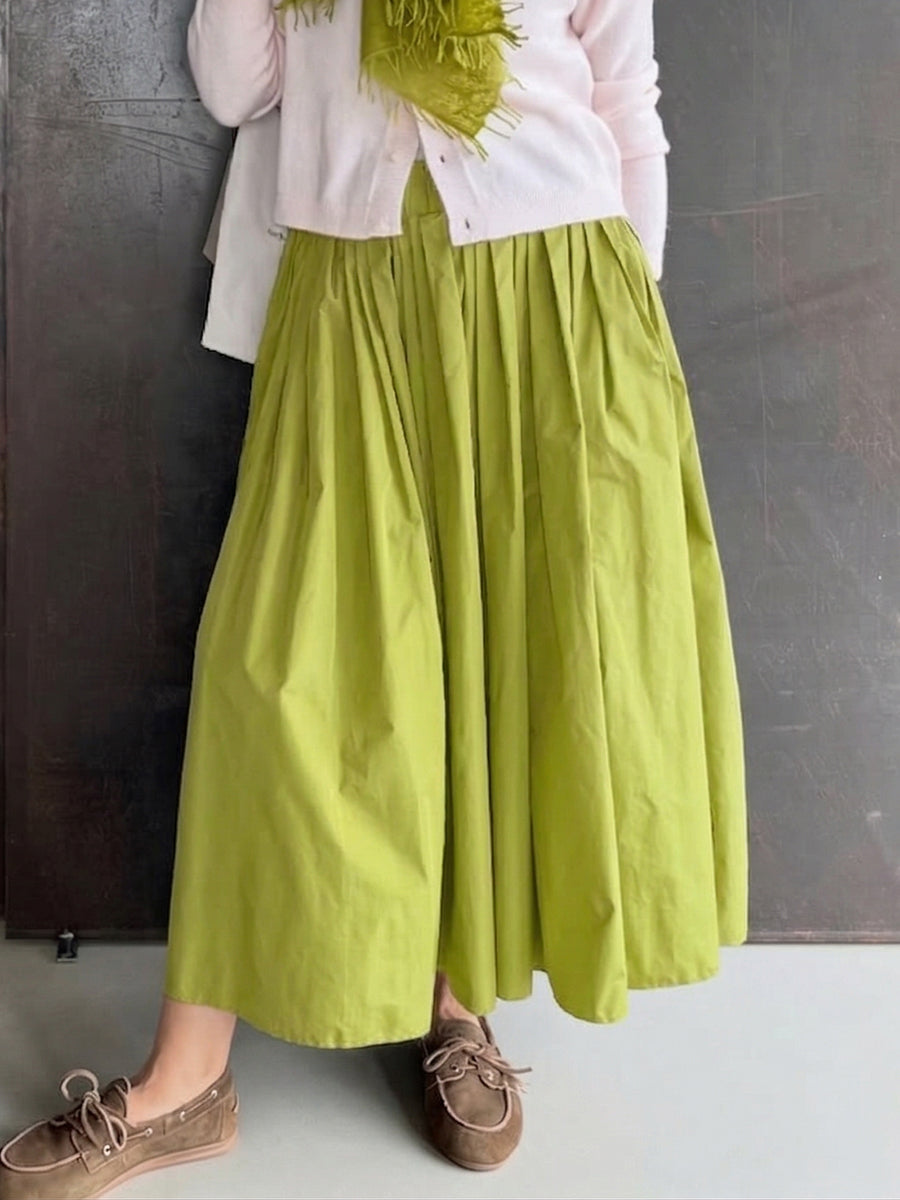 Cozy Loose-Fit Cotton-Linen Skirt